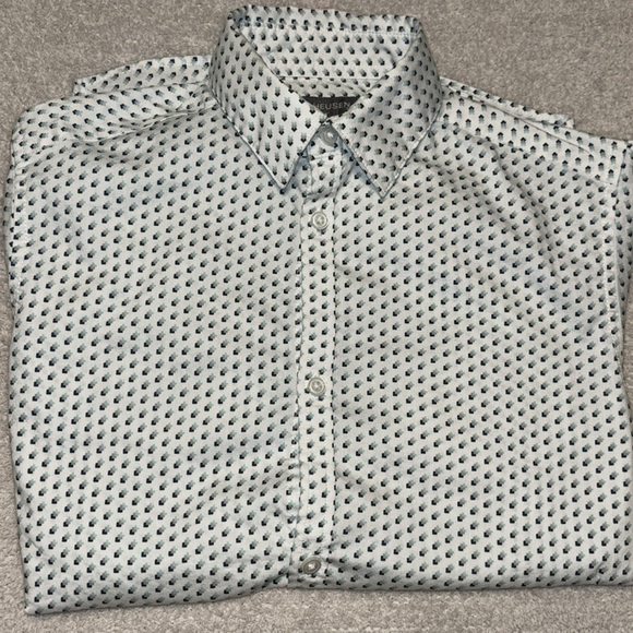 Van Heusen Boys Stretch Arrow Geo Print Shirt 10/12 Regular - Picture 2 of 8
